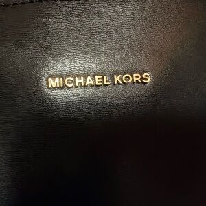 Michael Kors Black Bag with Gold Logo